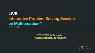 LIVE: Interactive Problem Solving session on Discrete MatheMatics-1