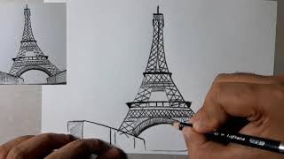 ¿Cómo dibujar la Torre Eiffel? | How to draw the Eiffel Tower?