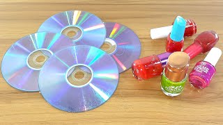 RECYCLING CD DISC CRAFTING WITH NAIL POLISH | WASTE CD DISC REUSE IDEA | BEST OUT OF WASTE