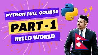 👉 Python Full Course from Beginners to Advanced Part 1 | Installation Hello World Comments