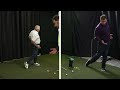 sir nick faldo fixes an amateur s swing live