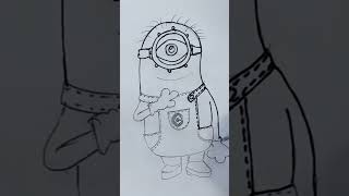 How to draw a minion for beginners step by step 😍🥰 | easy drawing ideas for beginners#art #drawing
