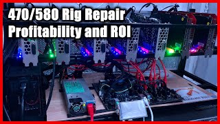 AMD 470/580 Rig Troubleshooting, Profitability and ROI | 208 Mh @ 836 Watts