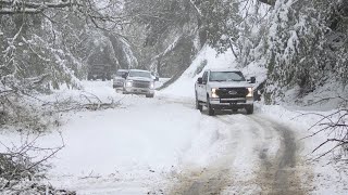 Winter storm blankets southern California in snow