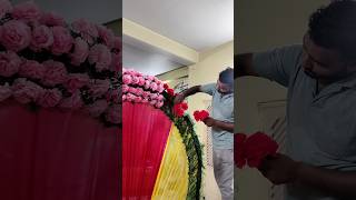 make ganpati Puja background #decoration #viral#decoration #flowers decoration #short #dipnendudas
