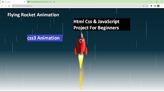 Flying Rocket | HTML CSS & JavaScript Project For Beginners | Css3 Animation | LearningByU