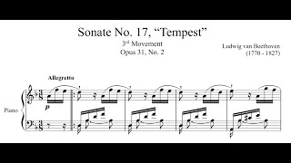 Beethoven - sonata no.17 tempest (3rd movement) 暴風雨奏鳴曲第三樂章 鋼琴版