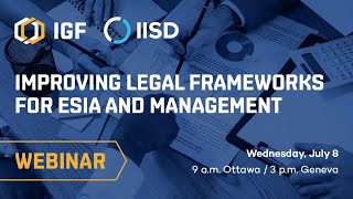 Webinar: Improving Legal Frameworks for ESIA and Management