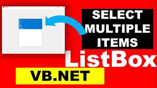 How to select multiple items in List box in vb.net | Select Multiple item in List Box in VB.NET