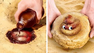Watch out! What is Hidden in the Sand? Best Beach Hacks and Diys by Coolala