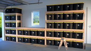 DIY Garage Shelves for 27-Gallon Totes – Easy Build with 2x4s (Beginner-Friendly)