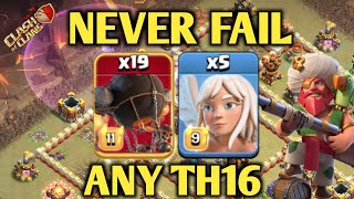 Unstoppable power: 🔥Roket balloon and werden wrecking fireball🔥/Th16 attack strategy