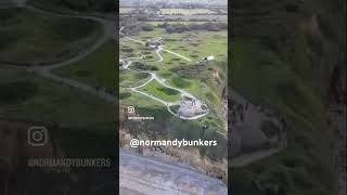 Amazing Pointe du Hoc WW2 battle site from above #ww2 #normandy #history #normandybunkers