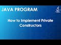 Java Program to Implement Private Constructors | Java Examples