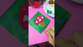 3D painting 🍄🍄#টিস্যু দিয়ে অবাক করা ড্রয়িং#easy#craft #drawing #art