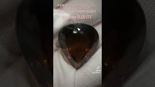 Extra Large smokey quartz gemstone 55.05 CTS pear shape www.puritygems.etsy.com