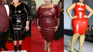 latest latex leather plus size dresses for women and girls