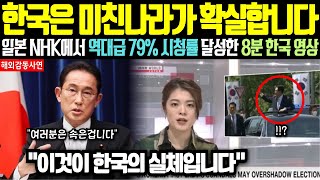 [해외감동사연] '한국은 미친나라가 확실합니다' 일본 NHK에서 역대급 79% 시청률 달성한 한국 8분 영상 공개에 전세계 경악