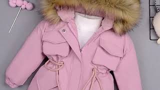 Детское меховое пальто, русская зимняя куртка для девочек с капюшоном и хлопковой подкладкой, парка