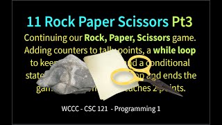 11 Rock Paper Scissors (Python) Pt3