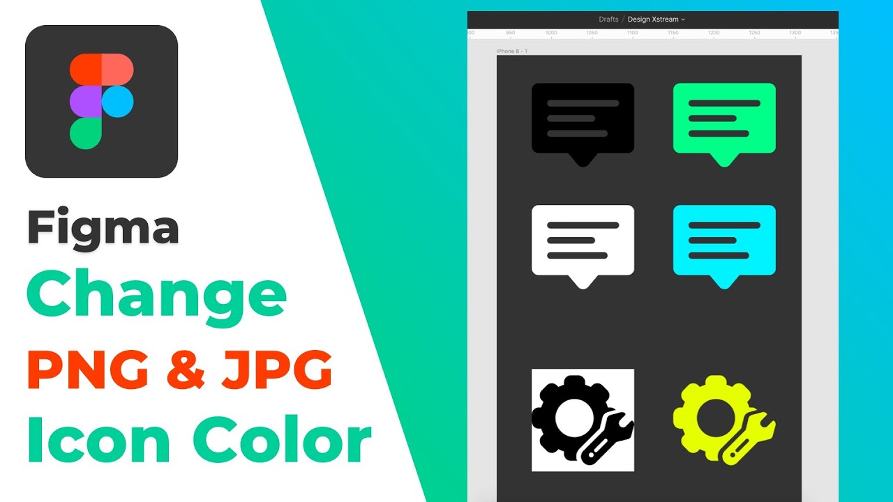 How To Change Color Of Png Jpeg Icons In Figma Youtube