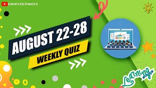 Get Ready💪🏻 | August 22-28 | Weekly CA Quiz 2020 | Menti Quiz | CA FUNSTA | Mr.Liwin