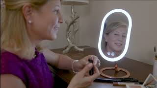 Fancii Vera LED Oval Vanity Mirror w/ 1x/10x Mag on QVC