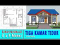 RUMAH MINIMALIS 8x9 METER || 3 KAMAR TIDUR