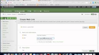 ACA CourseSites: Create Weblink in Content Folder