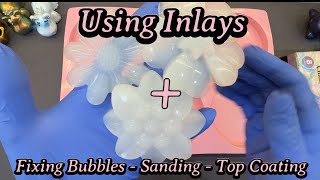 #577 How To Use Inlays In Resin - Fix Bubbles - Sand \u0026 Topcoat Coasters