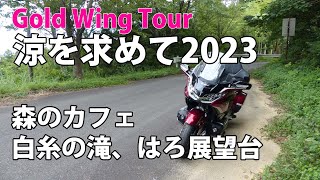 涼を求めて2023 Gold Wing Tour 森のカフェ、白糸の滝、はろ展望台