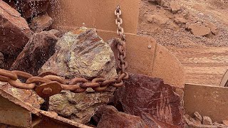 PLAYING with GIANT Rocks🪨 ASMR Rock Quarry CRUSHING Operations Primary Jaw Crusher in action👺#asmr