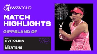 E. Mertens vs. E. Svitolina | Gippsland Trophy Quarterfinals | WTA Match Highlights