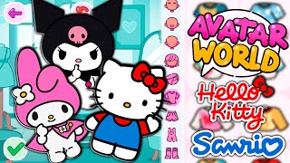 Hello Kitty, Kuromi, My Melody Avatar World Pazu😽🩷 Sanrio Characters in Avatar W