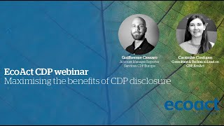 EcoAct CDP webinar 2023: Maximising the benefits of CDP disclosure