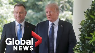 U.S. President Trump and Polish President Andrzej Duda discuss defense, economic relations | FULL