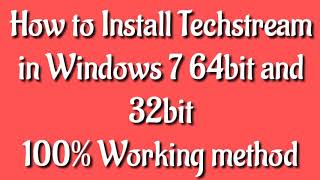 How to install Toyota Techstream v13 in windows 7 and 10 | MVCI Driver install