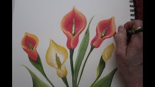 Learn to Paint - How to Paint a Lilly! (2018) I Donna Dewberry