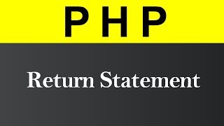 Return Statement in PHP (Hindi)
