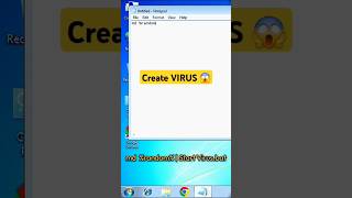 Create Fake VIRUS using Notepad 🤨 #shorts #pc #ytshorts #shortsfeed