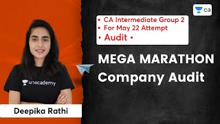 Company Audit | Mega Marathon on Audit | CA Intermediate Deepika Rathi