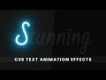 Glowing Text Animation Effects 2 | Html CSS Animation