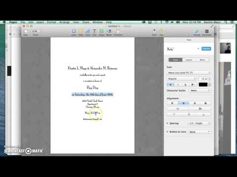 Invitation in Pages Invitation in Pages