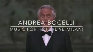 Andrea BOCELLI - Music For Hope (Live Milan Duomo 12/04/20)