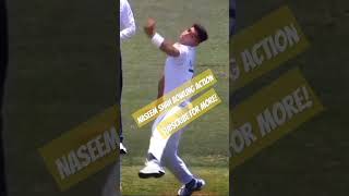 Naseem shah bowling action in slow motion|🏏😍😎#cricket #trending #fastbowler