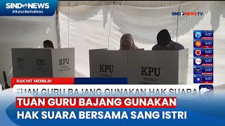 Tuan Guru Bajang Berikan Hak Suaranya bersama Istri di TPS Kawasan Mataram - Rakyat Memilih 14/02