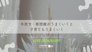 手放す・断捨離がうまくいくと子育てもうまくいく｜シュタイナーアプローチ（2024年3月7日LIVE）