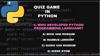 Make Quiz Game project with python ।। python project 💯