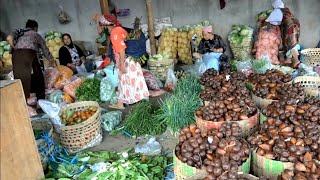 BUSY HOUR Of INDONESIA MORNING STREET MARKET #part1