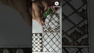 Beautiful check design|| basic elements of mehandi|| stylish mehndi design #shorts ||